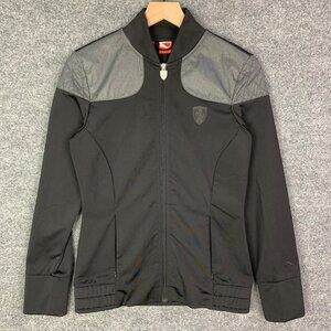 Puma Ferrari Jacket Long Sleeve‎ Full Zip Track Black Size Small women